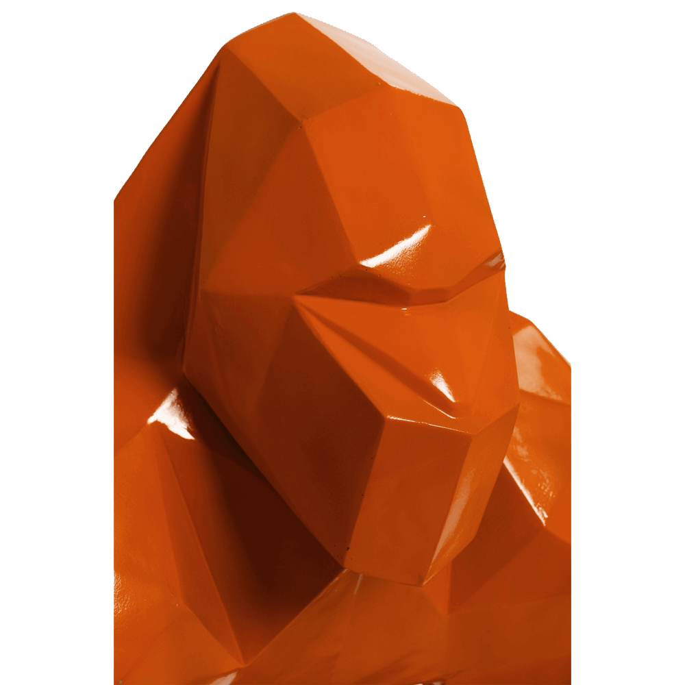 kamina 120cm statue gorille origami geant taille xl colori orange 1 | The Luxury Box