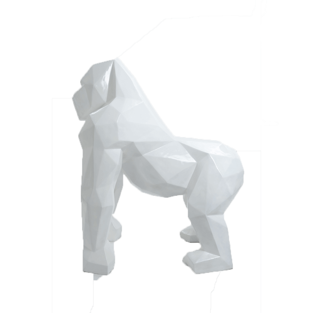 kamina 140cm statuegorilleorigamigeanttaillexlcoloriblanc 1 min | The Luxury Box