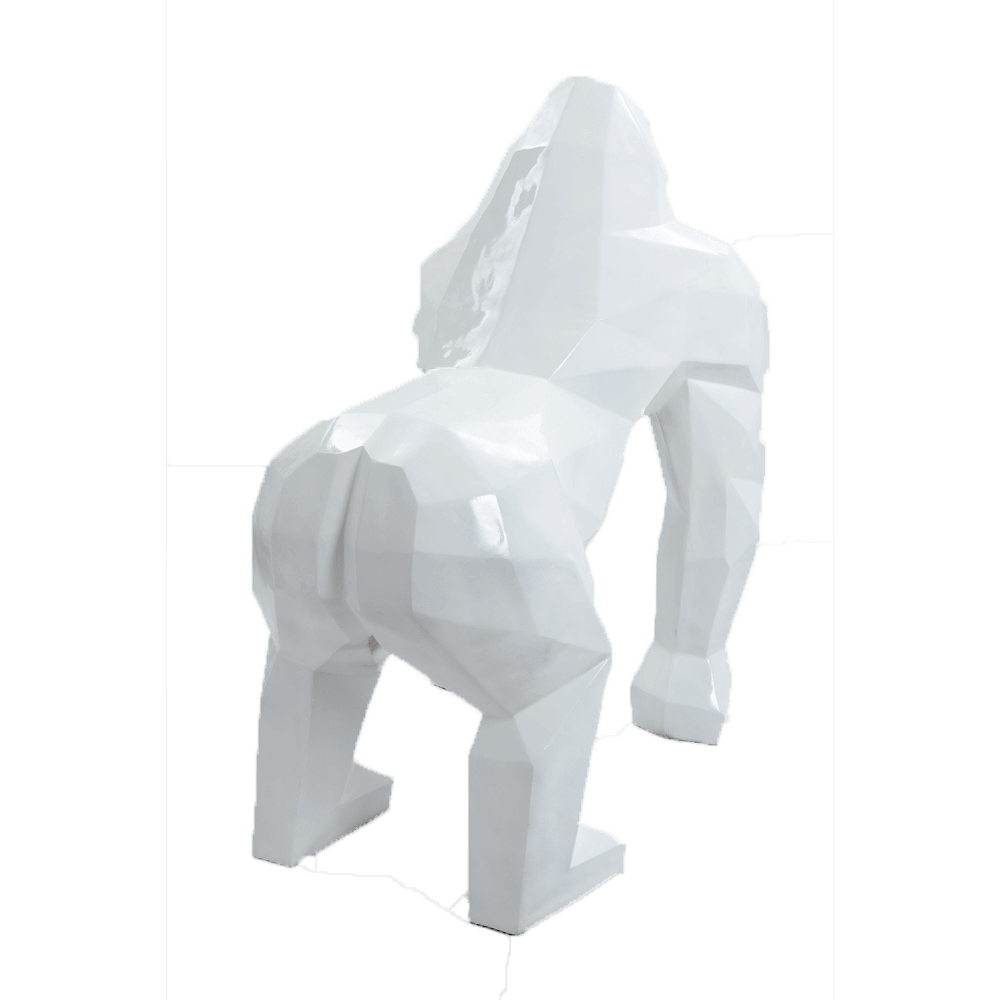 kamina 140cm statuegorilleorigamigeanttaillexlcoloriblanc min | The Luxury Box